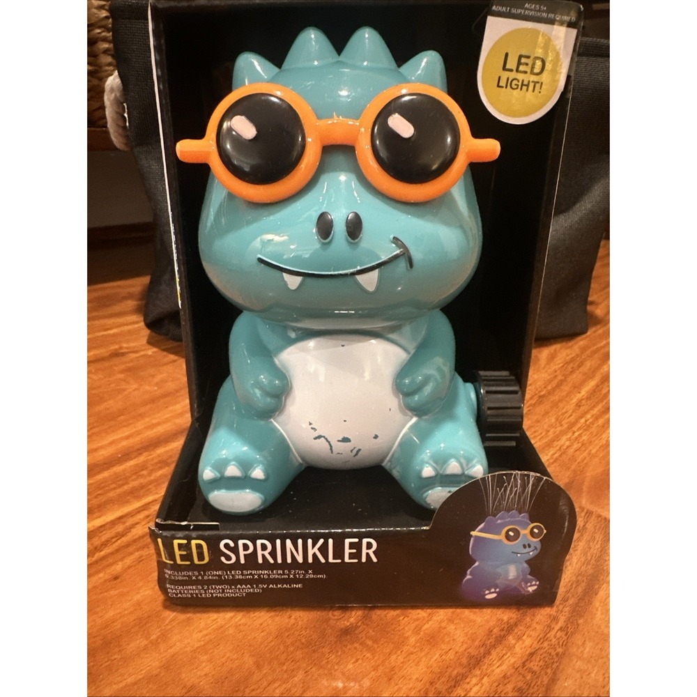 Novelty LED Light Sprinkler Dino Lawn Water‎ Fun Sprinkler Dinosaur Sunglasses